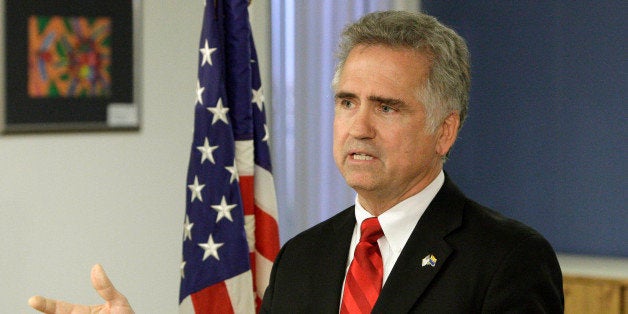 Superintendent of Public Instruction John Huppenthal announces that the Tucson Unified School District violates state law by teaching it's Mexican American Studies Department's ethic studies program at a news conference at the Arizona Department of Education Wednesday, June 15, 2011, in Phoenix. (AP Photo/Ross D. Franklin)