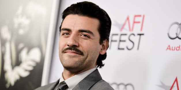 FILE - In this Nov. 06, 2014 file photo, Oscar Isaac arrives at 2014 AFI Fest - "A Most Violent Year" event in Los Angeles. Isaac is as wowed by the new âStar Wars: The Force Awakensâ trailer as its fans. Isaac, one of the stars of the upcoming film, said that the trailer was âpretty mind-blowingâ during an appearance at Monday nightâs Dec. 1, 2014 Gotham Independent Film Awards. (Photo by Richard Shotwell/Invision/AP, File)