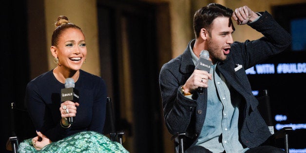 Actors Jennifer Lopez and Ryan Guzman attend AOL's BUILD Speaker Series to discuss their upcoming film "The Boy Next Door" at AOL Studios on Wednesday, Jan. 21, 2015, in New York. (Photo by Evan Agostini/Invision/AP)