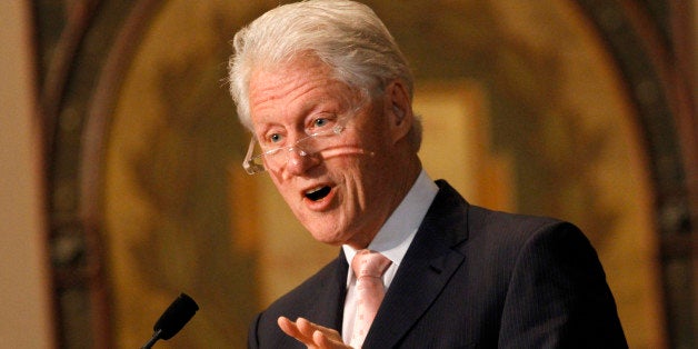 Former President Bill Clinton speaks at Georgetown University in Washington, Tuesday, April 21, 2015. (AP Photo/Jacquelyn Martin)