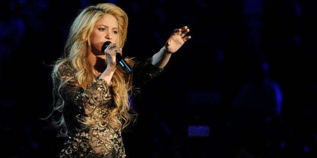 Shakira performs on stage at the Billboard Music Awards at the MGM Grand Garden Arena on Sunday, May 18, 2014, in Las Vegas.