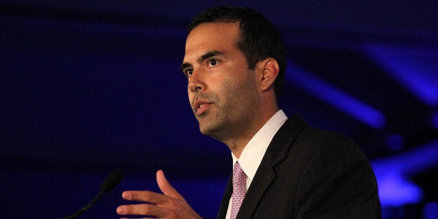 NEW ORLEANS, LA - JUNE 18: George P. Bush speaks during the 2011 Republican Leadership Conference on June 18, 2011 in New Orleans, Louisiana. The 2011 Republican Leadership Conference features keynote addresses from most of the major republican candidates for president as well as numerous republican leaders from across the country. (Photo by Justin Sullivan/Getty Images)