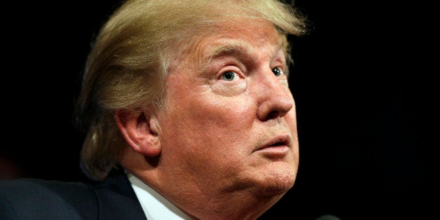 Republican presidential candidate Donald Trump speaks to supporters during a rally, Tuesday, June 16, 2015, in Des Moines, Iowa. (AP Photo/Charlie Neibergall)