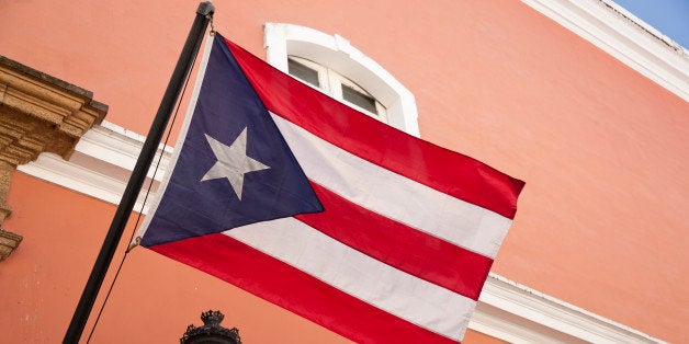 Puerto Rican flag in Old San Juan