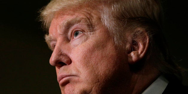 Republican presidential candidate Donald Trump speaks during a news conference, Tuesday, Aug. 25, 2015, in Dubuque, Iowa. (AP Photo/Charlie Neibergall)