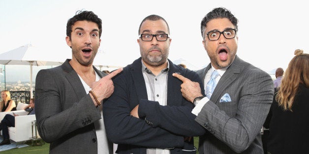 WEST HOLLYWOOD, CA - JUNE 11: (L-R) Actors Justin Baldoni, Anthony Mendez, and Jaime Camil attend TheWrap's 2nd annual Emmy party at The London Hotel on June 11, 2015 in West Hollywood, California. (Photo by Todd Williamson/Getty Images for TheWrap)