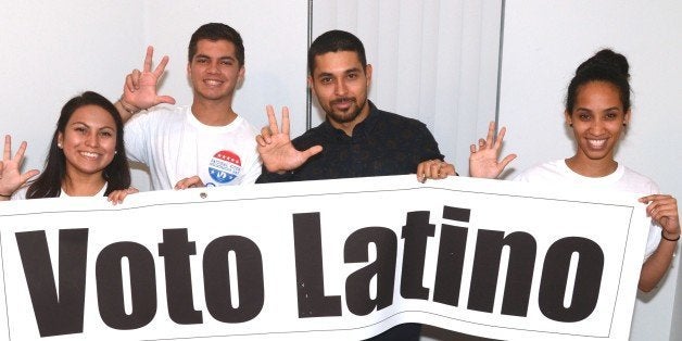 MIAMI, FL - SEPTEMBER 23: Wilmer Valderrama with Voto Latino promotes National Voter Registration Day at Miami Dade College at Miami Dade College on September 23, 2014 in Miami, Florida. (Photo by Manny Hernandez/Getty Images)