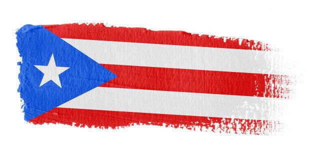 Brushstroke Flag Puerto Rico