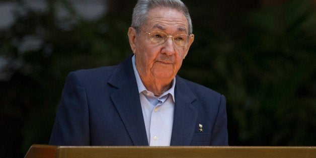 Handout picture of Cuban official website www.cubadebate.cu, showing President Raul Castro giving a speech during the opening of VII Congress of Cuban Communist Party (PCC) at Convention Palace in Havana, on April 16, 2016. President Raul Castro vowed Saturday never to pursue 'privatizing formulas' or 'shock therapy,' setting the tone for a Communist Party congress convened to review progress in revamping the island's Soviet-style economy. / AFP / Cuba Debate / ISMAEL FRANCISCO / RESTRICTED TO EDITORIAL USE - NO MARKETING, NO ADVERTISING CAMPAIGNS - MANDATORY CREDIT: AFP PHOTO/CUBA DEBATE/ISMAEL FRANCISCO - DISTRIBUTED AS A SERVICE TO CLIENTS - XGTY (Photo credit should read ISMAEL FRANCISCO/AFP/Getty Images)