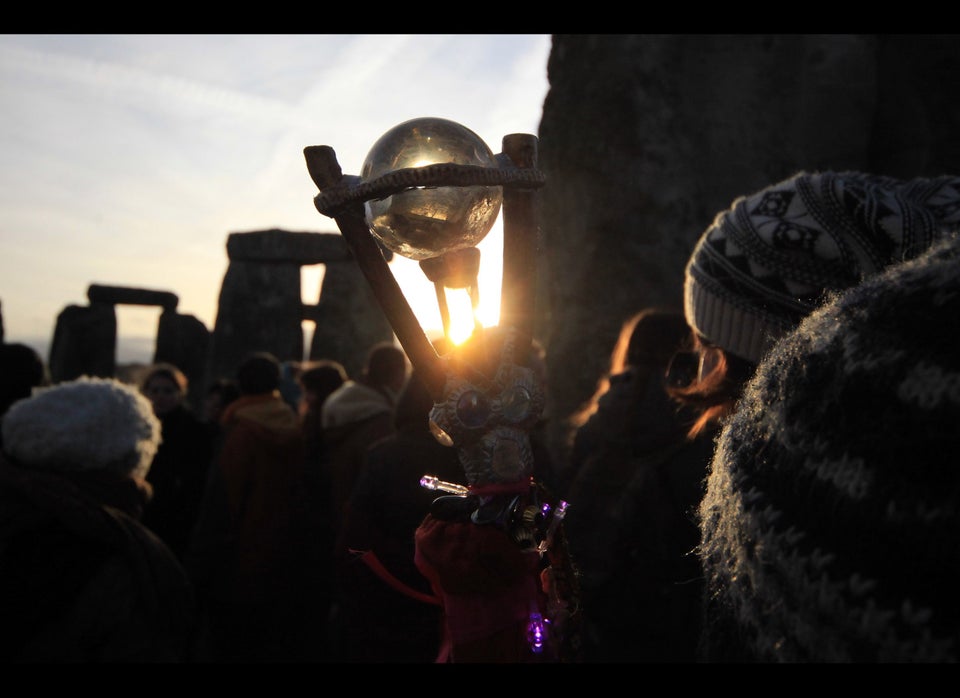 Druids Celebrate Winter Solstice At Stonehenge