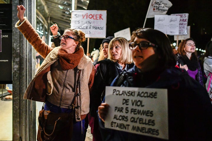 French activists protest Polanski's 2017 film, "Based on a True Story."