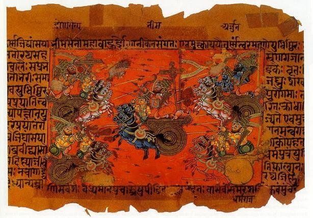of the Battle of Kurukshetra, fought between the Kauravas and the Pandavas, recorded in the Mahabharata Epic. Source: http://www. ... 
