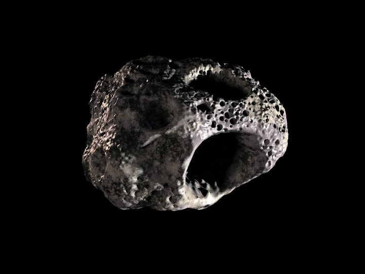 an asteroid on black background