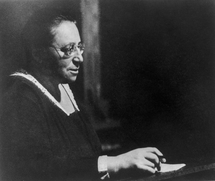 German-born mathematician Amalie 'Emmy' Noether (1882 - 1935), circa 1930. (Photo by Pictorial Parade/Hulton Archive/Getty Images)