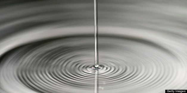 Rippled surface of water