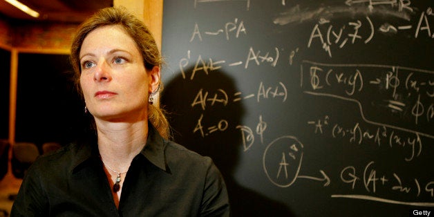 CAMBRIDGE - AUGUST 29: Lisa Randall, a Harvard theoretical physicist, at her university office in Jefferson Hall. (Photo by Matthew J. Lee/The Boston Globe via Getty Images)