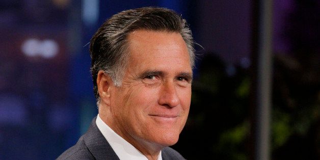 THE TONIGHT SHOW WITH JAY LENO -- Episode 4464 -- Pictured: Former governor Mitt Romney during an interview on May 17, 2013 -- (Photo by: Paul Drinkwater/NBC/NBCU Photo Bank via Getty Images)