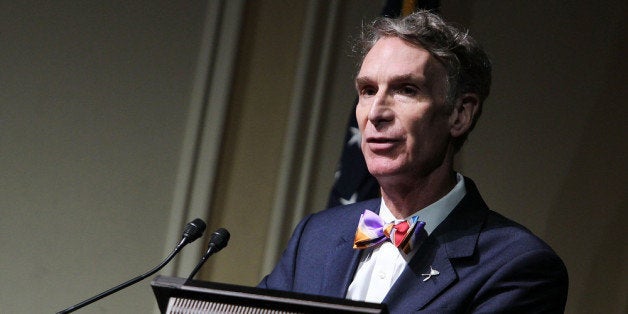 WASHINGTON, DC - NOVEMBER 12: Bill Nye makes a few remarks at a Celebration Of Carl Sagan at The Library of Congress on November 12, 2013 in Washington, DC. (Photo by Paul Morigi/Getty Images)