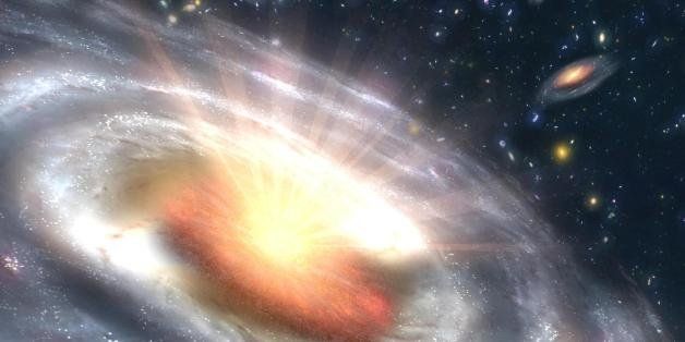 The wind from a supermassive black hole in a young galaxy affects how the galaxy itself forms.