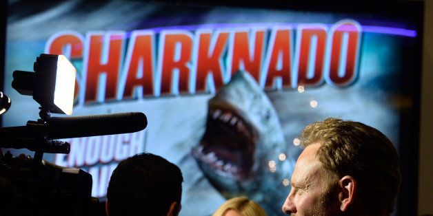 LOS ANGELES, CA - AUGUST 02: (L-R) Actors Tara Reid and Ian Ziering, at Fathom Events Presents The Premiere Of The Asylum And Syfy's 'Sharknado' at Regal Cinemas L.A. Live on August 2, 2013 in Los Angeles, California. (Photo by Frazer Harrison/Getty Images)
