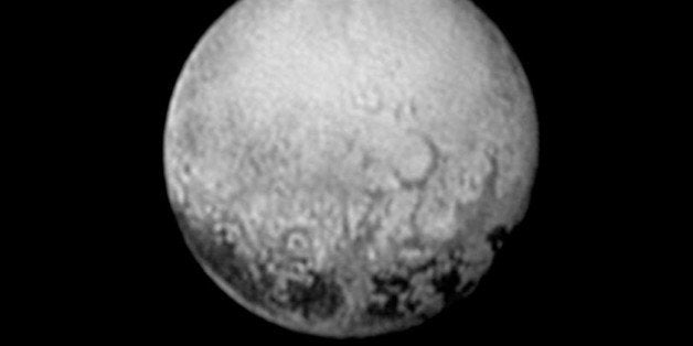 IN SPACE - JULY 11: In this handout provided by the National Aeronautics and Space Administration (NASA), the dwarf planet Pluto is shown at distance of about 2.5 million miles July 11, 2015. NASA's New Horizons spacecraft is nearing its July 14 flyby when it will close to a distance of about 7,800 miles (12,500 kilometers). The 1,050-pound piano sized probe, which was launched January 19, 2006 aboard an Atlas V rocket from Cape Canaveral, Florida, is traveling 30,800 mph as it approaches. (Photo by NASA/JHUAPL/SWRI via Getty Images)