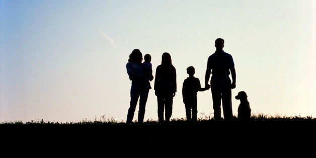 Silhouettes of family