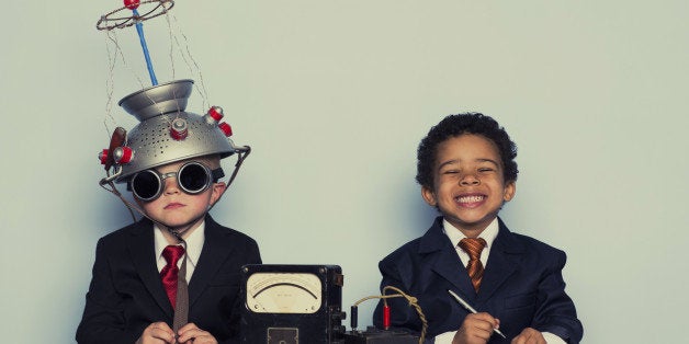 Two young businessmen are trying to maximize their output for the business.