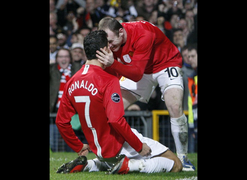 Soccer Stars Cristano Ronaldo And Wayne Rooney 