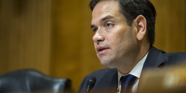 Senator Marco Rubio, a Republican from Florida, makes opening remarks during a Senate Foreign Relations subcommittee hearing