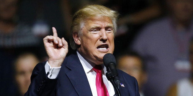 JACKSON, MS - AUGUST 24: Republican Presidential nominee Donald Trump speaks to the crowd at a rally at the Mississippi Coliseum on August 24, 2016 in Jackson, Mississippi. Thousands attended to listen to Trump's address in the traditionally conservative state of Mississippi. (Photo by Jonathan Bachman/Getty Images)