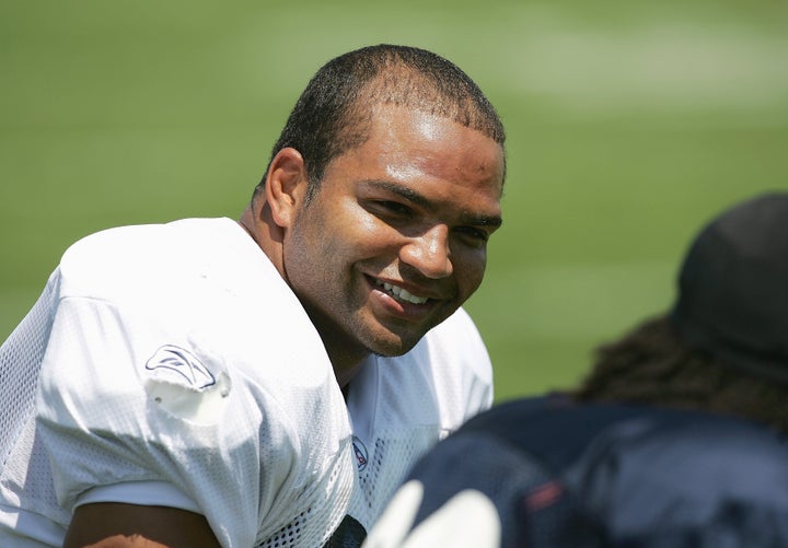 BOURBONNAIS, IL - JULY 30: Brendon Ayanbadejo #94 of the Chicago Bears looks on during a summer training camp practice on July 30, 2007 at Olivet Nazarene University in Bourbonnais, Illinois. (Photo by Jonathan Daniel/Getty Images)