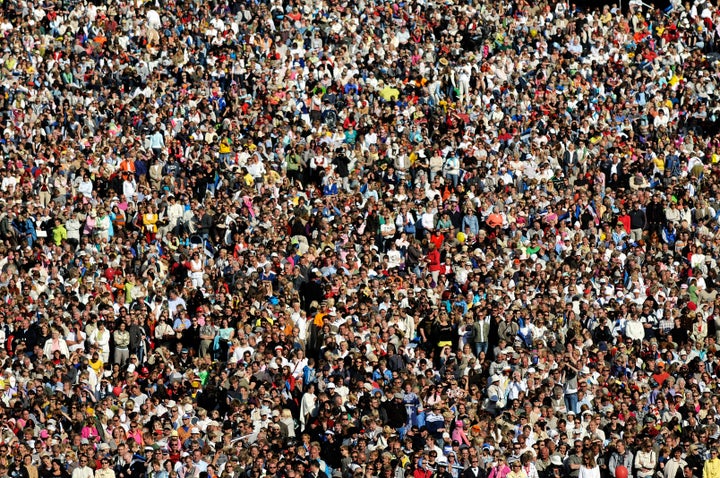 Song festival, song and dance celebration, crowdedpeoples in Estonia.