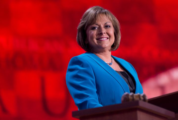 UNITED STATES - AUGUST 29: Gov. Susana Martinez, R-N.M., addresses the Republican National Convention in the Tampa Bay Times Forum on the night Rep. Paul Ryan, R-Wisc., republican vice-presidential nominee, delivered a speech to the crowd. (Photo By Tom Williams/CQ Roll Call)