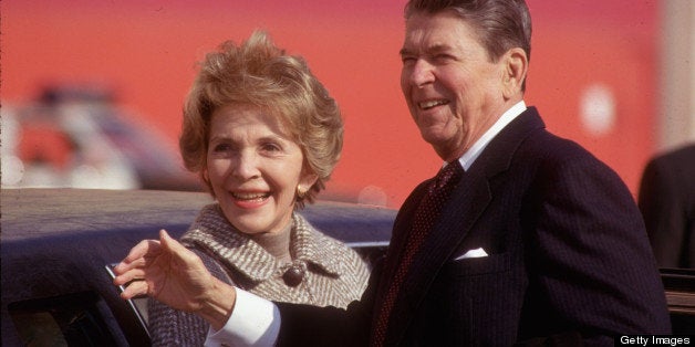Pres. & Nancy Reagan arriving for Christmas holiday sojourn in LA, CA. (Photo by Dirck Halstead//Time Life Pictures/Getty Im
