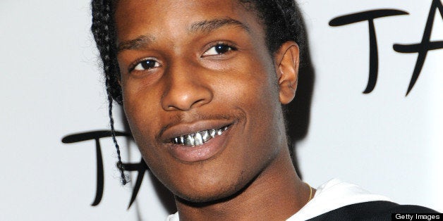 LAS VEGAS, NV - APRIL 13: A$AP Rocky appears at Tao Nightclub at The Venetian Resort Hotel Casino on April 13, 2013 in Las Ve