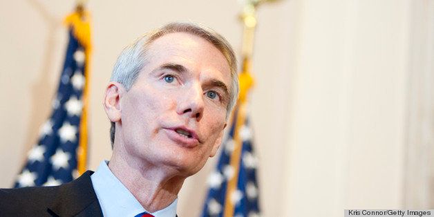 WASHINGTON, DC - NOVEMBER 14: Rob Portman speaks during the launch of the Senate Caucus to End Human Trafficking at the Russell Senate Office Building on November 14, 2012 in Washington, DC. (Photo by Kris Connor/Getty Images)