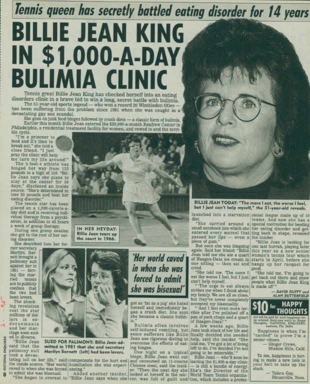 1981 Bille Jean King Forced To Admit 
