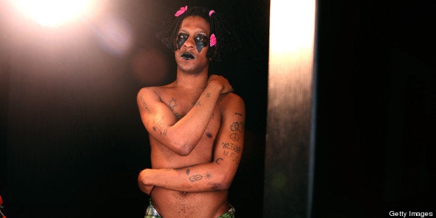 NEW YORK - OCTOBER 17: Mykki Blanco poses for a portrait backstage before his performance at 130 Hope Street on October 17,