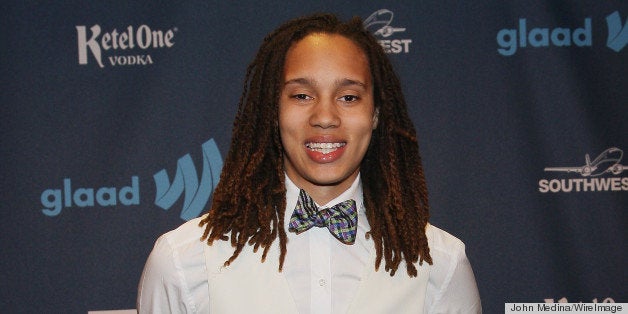 SAN FRANCISCO, CA - MAY 11: Basketball player Brittney Griner attends the 24th Annual GLAAD Media Awards at the Hilton San Francisco - Union Square on May 11, 2013 in San Francisco, California. (Photo by John Medina/WireImage)