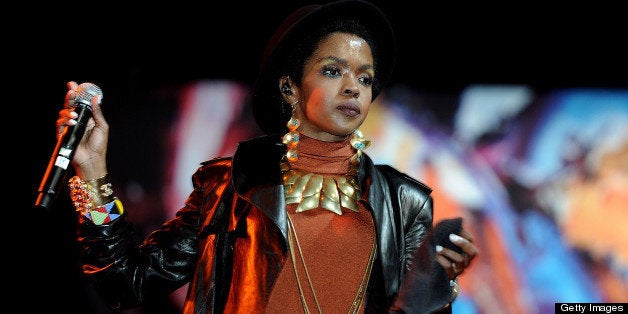 CAPE TOWN, SOUTH AFRICA - MARCH 31: (SOUTH AFRICA OUT) Lauryn Hill performing during the 13th Cape Town International Jazz at Festival International Convention Centre on March 31, 2012 in Cape Town, South Africa. Lauryn Hill's fans started leaving after the second song while she was still on stage. (Photo by Foto24/Gallo Images/Getty Images)