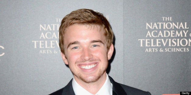 BEVERLY HILLS, CA - JUNE 16: Actor Chandler Massey poses with the Outstanding Younger Actor In A Drama Series award for 'Days of Our Lives' in the press room during The 40th Annual Daytime Emmy Awards at The Beverly Hilton Hotel on June 16, 2013 in Beverly Hills, California. (Photo by Mark Davis/Getty Images)