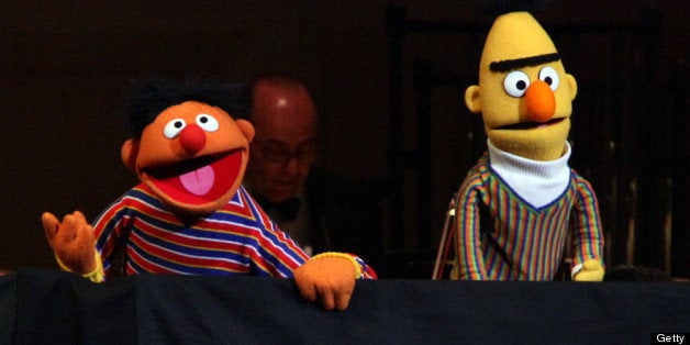 NEW YORK, NY - APRIL 14: (L-R) Bert and Ernie perform during The New York Pops Present 'Jim Henson's Musical World' at Carnegie Hall on April 14, 2012 in New York City. (Photo by Paul Zimmerman/Getty Images)