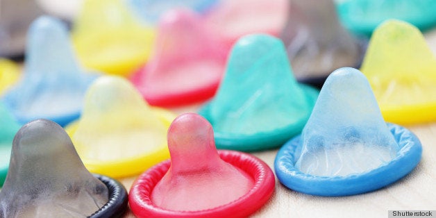 lots of colorful condoms ...