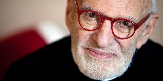 Playwright Larry Kramer of the production 'The Normal Heart' in his apartment in Manhattan, New York on April 22, 2012. (Phot
