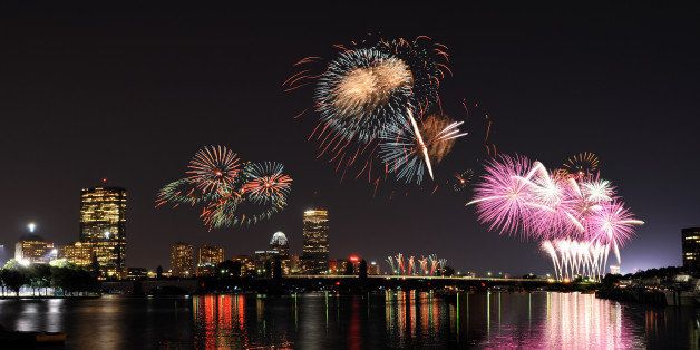 fireworks over boston and its...