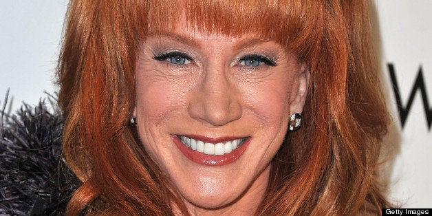 BEVERLY HILLS, CA - MAY 18: Comedian Kathy Griffin arrives at the L.A. Gay & Lesbian Center's 2013 'An Evening With Women' Gala at The Beverly Hilton Hotel on May 18, 2013 in Beverly Hills, California. (Photo by Angela Weiss/Getty Images)