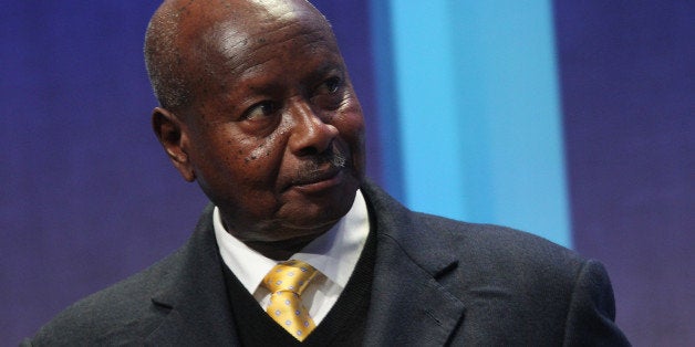 President of Uganda Yoweri Museveni attends the Clinton Global Initiative on September 26, 2013 in New York. AFP PHOTO/Mehdi Taamallah (Photo credit should read MEHDI TAAMALLAH/AFP/Getty Images)