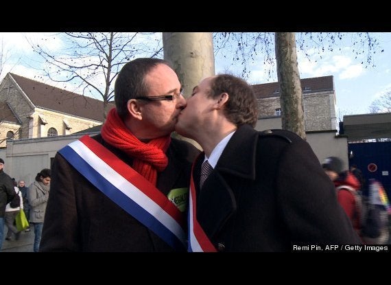 A Kiss of Solidarity in France