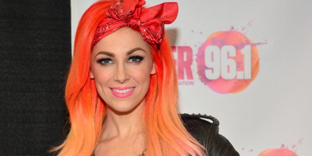 ATLANTA, GA - DECEMBER 11: Bonnie McKee backstage at Power 96.1's Jingle Ball 2013 at Phillips Arena on December 11, 2013 in
