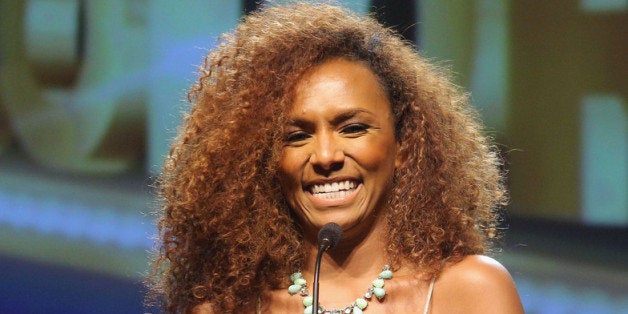 BEVERLY HILLS, CA - SEPTEMBER 21: Founder of #GIRLSLIKEUS Janet Mock speaks on stage at the ADCOLOR Awards at The Beverly Hi